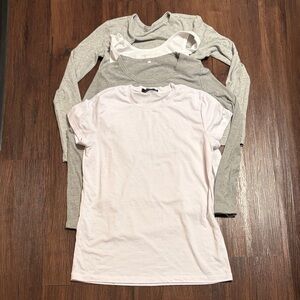 Mixed lot of 4 tops long sleeve t-shirt gray white tank top women’s M